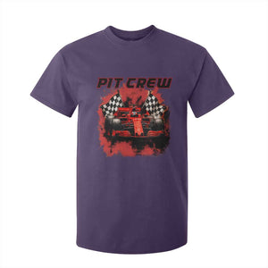 Racing Car Checkered Flag T Shirt For Kid Pit Crew Race Car TS14 Purple Print Your Wear