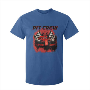 Racing Car Checkered Flag T Shirt For Kid Pit Crew Race Car TS14 Royal Blue Print Your Wear