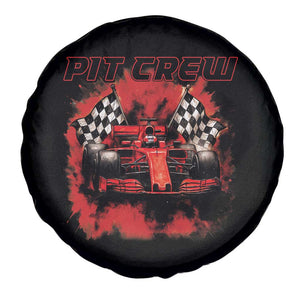 Racing Car Checkered Flag Spare Tire Cover Pit Crew Race Car TS14 Print Your Wear