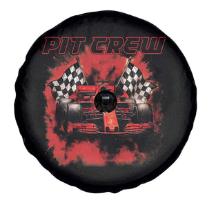 Racing Car Checkered Flag Spare Tire Cover Pit Crew Race Car TS14 Print Your Wear