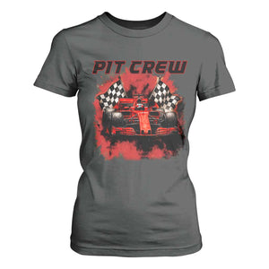Racing Car Checkered Flag T Shirt For Women Pit Crew Race Car TS14 Dark Heather Print Your Wear