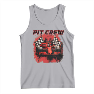 Racing Car Checkered Flag Tank Top Pit Crew Race Car TS14 Athletic Heather Print Your Wear