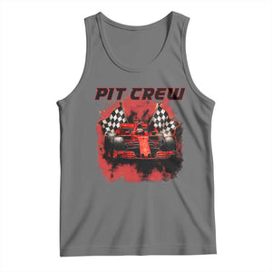Racing Car Checkered Flag Tank Top Pit Crew Race Car TS14 Black Heather Print Your Wear