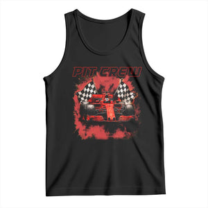 Racing Car Checkered Flag Tank Top Pit Crew Race Car TS14 Black Print Your Wear