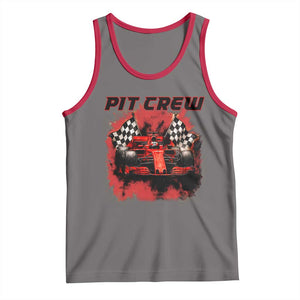 Racing Car Checkered Flag Tank Top Pit Crew Race Car TS14 Deep Heather Red Print Your Wear