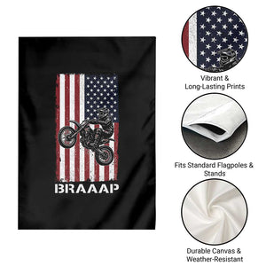 Dirt Bike Garden Flag Braaap American Flag Motocross TS14 Print Your Wear