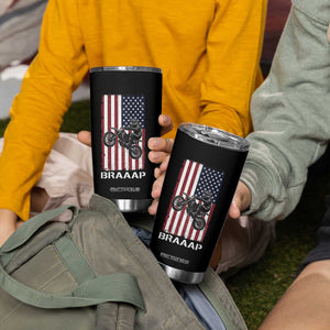 Dirt Bike Tumbler Cup Braaap American Flag Motocross TS14 Print Your Wear
