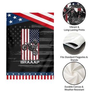 Dirt Bike Garden Flag Braaap American Flag Motocross TS14 Print Your Wear