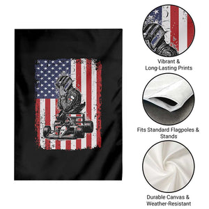 Patriotic Racing Car American Flag Race Garden Flag TS14 Print Your Wear