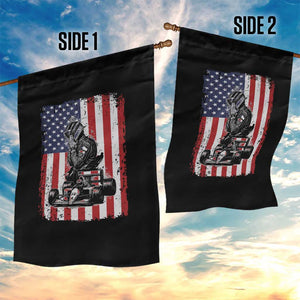 Patriotic Racing Car American Flag Race Garden Flag TS14 Print Your Wear