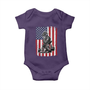Patriotic Racing Car American Flag Race Baby Onesie TS14 Purple Print Your Wear