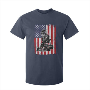Patriotic Racing Car American Flag Race T Shirt For Kid TS14 Navy Print Your Wear