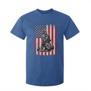 Patriotic Racing Car American Flag Race T Shirt For Kid TS14 Royal Blue Print Your Wear