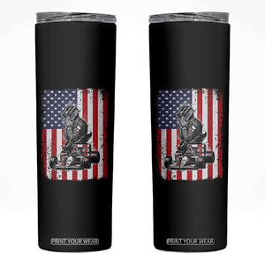 Patriotic Racing Car American Flag Race Skinny Tumbler TS14 Black Print Your Wear