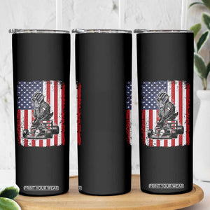 Patriotic Racing Car American Flag Race Skinny Tumbler TS14 Print Your Wear