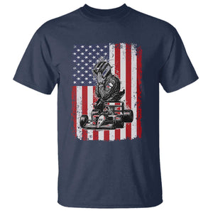 Patriotic Racing Car American Flag Race T Shirt TS14 Navy Print Your Wear