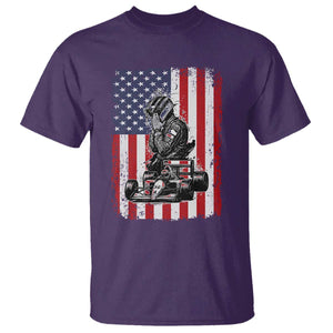 Patriotic Racing Car American Flag Race T Shirt TS14 Purple Print Your Wear