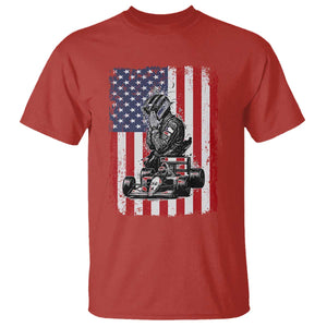 Patriotic Racing Car American Flag Race T Shirt TS14 Red Print Your Wear