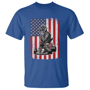 Patriotic Racing Car American Flag Race T Shirt TS14 Royal Blue Print Your Wear