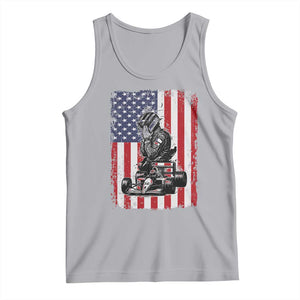 Patriotic Racing Car American Flag Race Tank Top TS14 Athletic Heather Print Your Wear