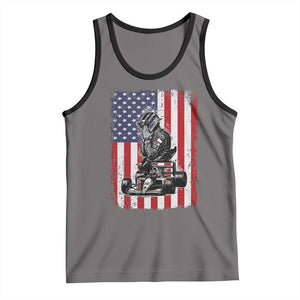 Patriotic Racing Car American Flag Race Tank Top TS14 Deep Heather Black Print Your Wear