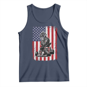 Patriotic Racing Car American Flag Race Tank Top TS14 Navy Print Your Wear
