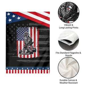 Patriotic Racing Car American Flag Race Garden Flag TS14 Print Your Wear