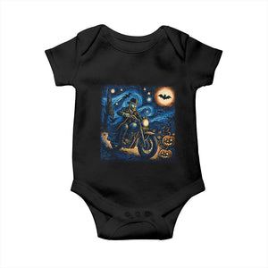 Dirt Bike Baby Onesie Van Gogh Starry Night Halloween Biker TS14 Black Print Your Wear