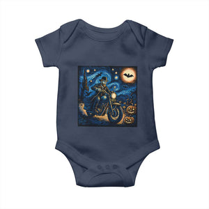 Dirt Bike Baby Onesie Van Gogh Starry Night Halloween Biker TS14 Navy Print Your Wear