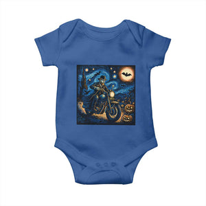 Dirt Bike Baby Onesie Van Gogh Starry Night Halloween Biker TS14 Royal Blue Print Your Wear