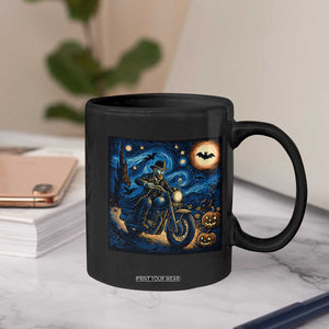 Dirt Bike Coffee Mug Van Gogh Starry Night Halloween Biker TS14 Print Your Wear