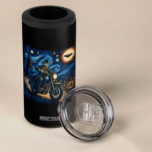 Dirt Bike 4 in 1 Can Cooler Tumbler Van Gogh Starry Night Halloween Biker TS14 Print Your Wear