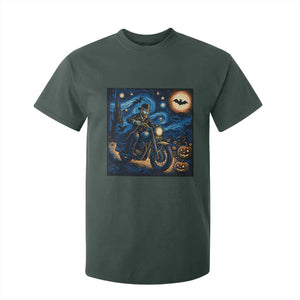 Dirt Bike T Shirt For Kid Van Gogh Starry Night Halloween Biker TS14 Dark Forest Green Print Your Wear