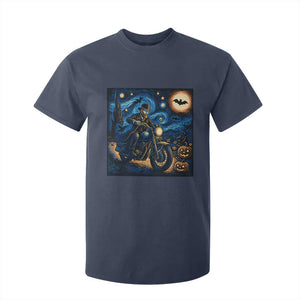 Dirt Bike T Shirt For Kid Van Gogh Starry Night Halloween Biker TS14 Navy Print Your Wear