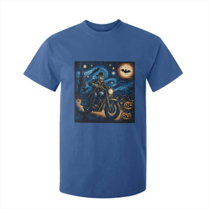 Dirt Bike T Shirt For Kid Van Gogh Starry Night Halloween Biker TS14 Royal Blue Print Your Wear