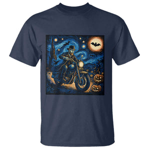 Dirt Bike T Shirt Van Gogh Starry Night Halloween Biker TS14 Navy Print Your Wear