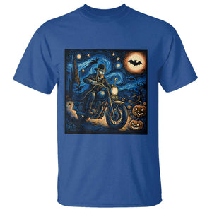 Dirt Bike T Shirt Van Gogh Starry Night Halloween Biker TS14 Royal Blue Print Your Wear