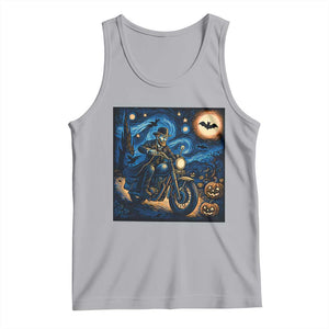 Dirt Bike Tank Top Van Gogh Starry Night Halloween Biker TS14 Athletic Heather Print Your Wear