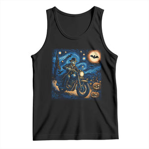 Dirt Bike Tank Top Van Gogh Starry Night Halloween Biker TS14 Black Print Your Wear