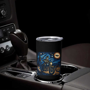 Dirt Bike Tumbler Cup Van Gogh Starry Night Halloween Biker TS14 Print Your Wear