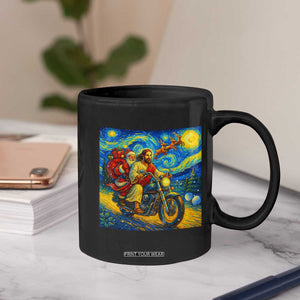 Dirt Bike Motocross Coffee Mug Jesus Santa Christmas Starry Night TS14 Print Your Wear