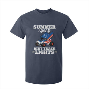 Sprint Car Racing T Shirt For Kid Summer Nights And Dirt Track Lights TS14 Navy Print Your Wear