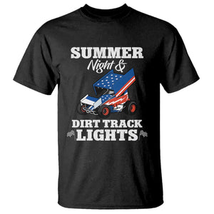 Sprint Car Racing T Shirt Summer Nights And Dirt Track Lights TS14 Black Print Your Wear