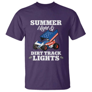 Sprint Car Racing T Shirt Summer Nights And Dirt Track Lights TS14 Purple Print Your Wear