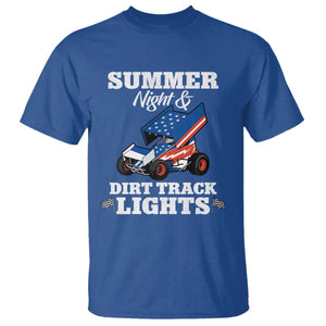 Sprint Car Racing T Shirt Summer Nights And Dirt Track Lights TS14 Royal Blue Print Your Wear