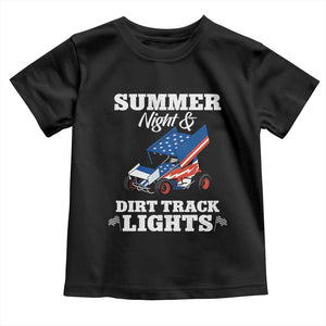 Sprint Car Racing Toddler T Shirt Summer Nights And Dirt Track Lights TS14 Black Print Your Wear