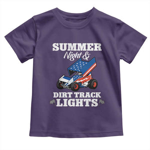 Sprint Car Racing Toddler T Shirt Summer Nights And Dirt Track Lights TS14 Purple Print Your Wear