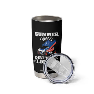 Sprint Car Racing Tumbler Cup Summer Nights And Dirt Track Lights TS14 Print Your Wear