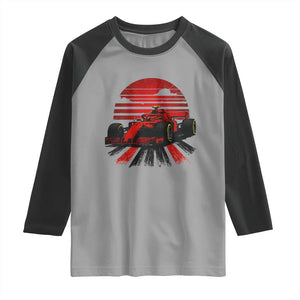 Racing Car Red Speed Motorsport Raglan Shirt TS14 Sport Gray Black Print Your Wear