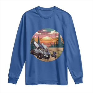 Sprint Car Dirt Track Racing Sunset Motorsports Long Sleeve Shirt TS14 Royal Blue Print Your Wear